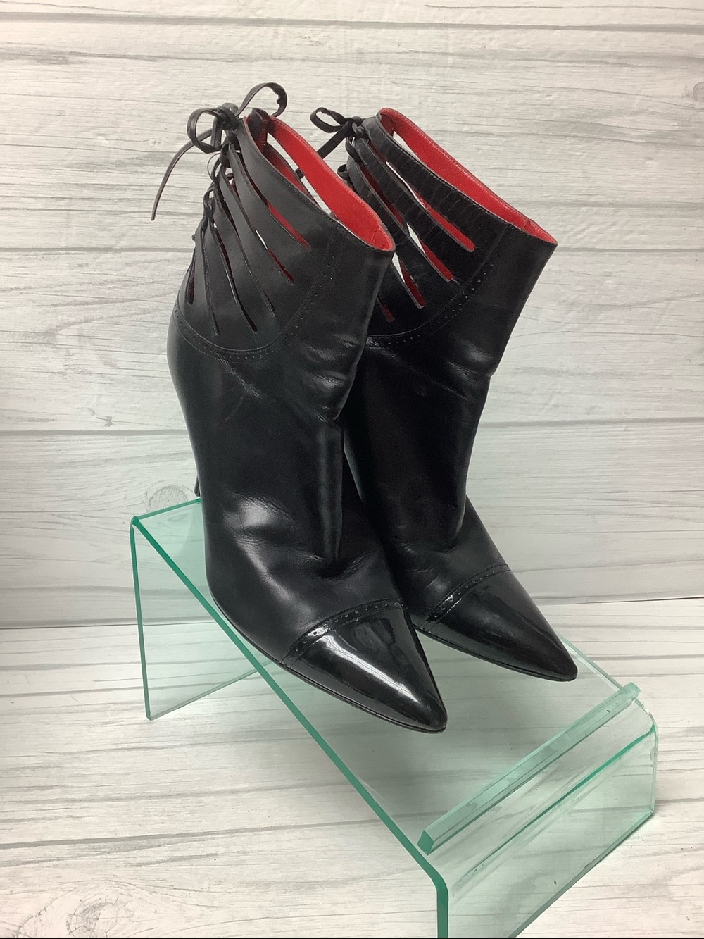 Celine Pointed Ankle Heeled Booties - Picture 2 of 11